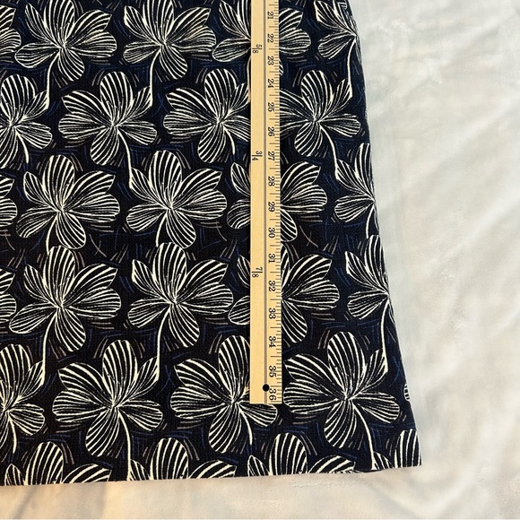 J. Crew Navy Floral Midi Sheath Dress sz 10 Career Feminine Retro “Mad Men” - Picture 11 of 11